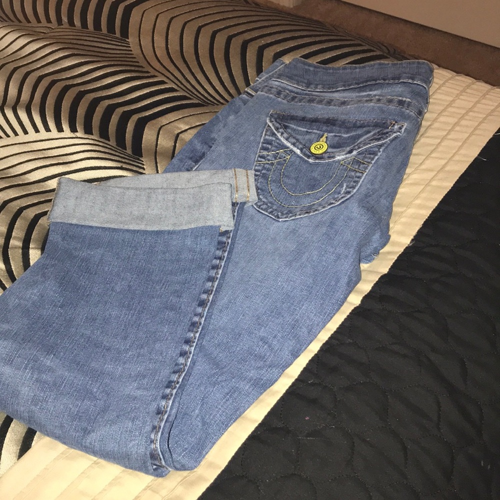 True Religion Boyfriend Ripped Jeans